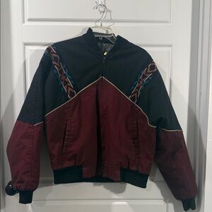 VTG DAVID JAMES Aztec Print Jacket Blanket Lined medium